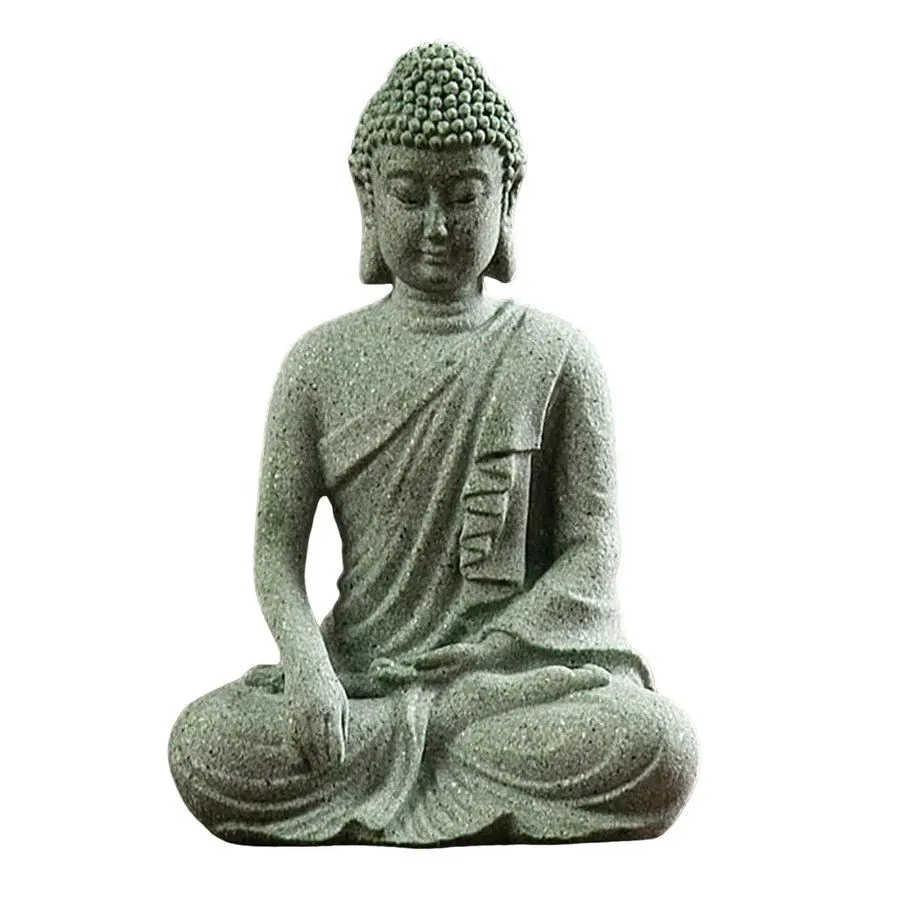 Stone-effect Buddha garden statue